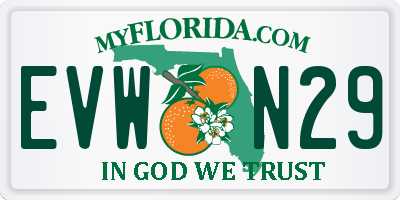 FL license plate EVWN29