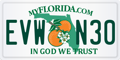 FL license plate EVWN30