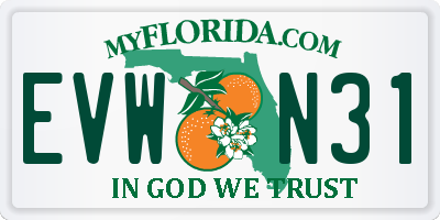 FL license plate EVWN31