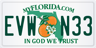 FL license plate EVWN33