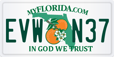 FL license plate EVWN37
