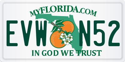 FL license plate EVWN52