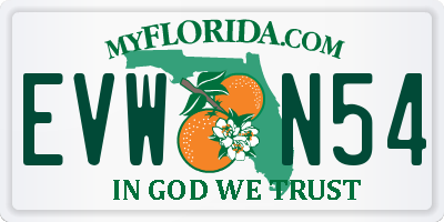 FL license plate EVWN54