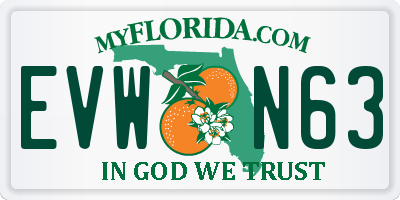 FL license plate EVWN63