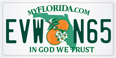 FL license plate EVWN65