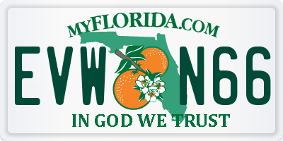 FL license plate EVWN66