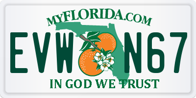 FL license plate EVWN67