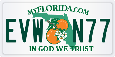 FL license plate EVWN77