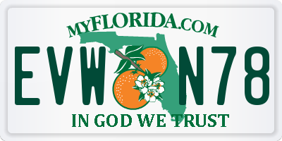 FL license plate EVWN78