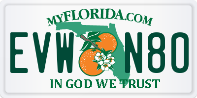 FL license plate EVWN80