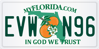 FL license plate EVWN96