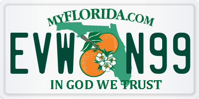 FL license plate EVWN99