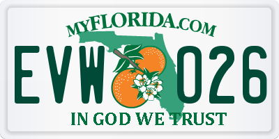 FL license plate EVWO26