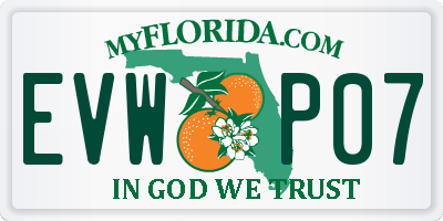 FL license plate EVWP07