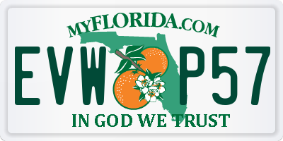 FL license plate EVWP57