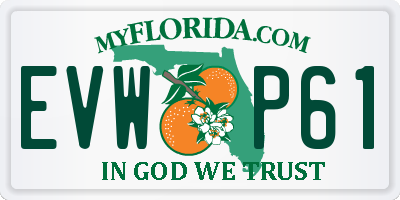 FL license plate EVWP61