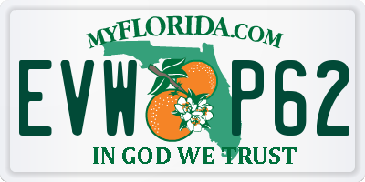 FL license plate EVWP62