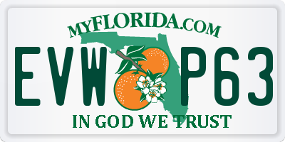 FL license plate EVWP63