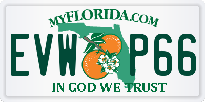 FL license plate EVWP66