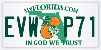 FL license plate EVWP71