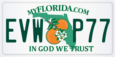 FL license plate EVWP77