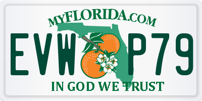 FL license plate EVWP79