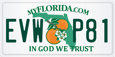 FL license plate EVWP81