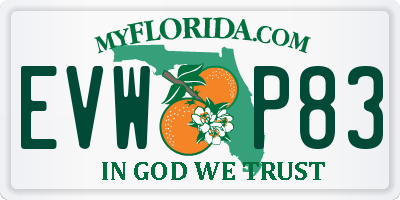 FL license plate EVWP83