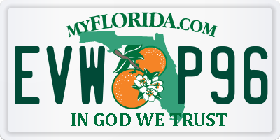 FL license plate EVWP96