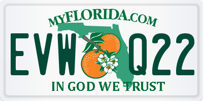 FL license plate EVWQ22