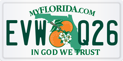 FL license plate EVWQ26