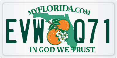 FL license plate EVWQ71