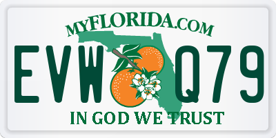 FL license plate EVWQ79