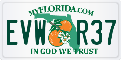 FL license plate EVWR37