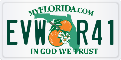 FL license plate EVWR41