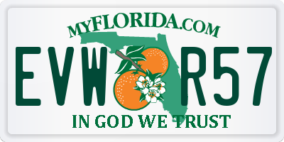 FL license plate EVWR57