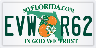 FL license plate EVWR62
