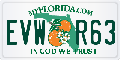 FL license plate EVWR63