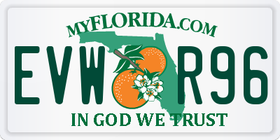 FL license plate EVWR96