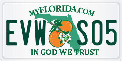 FL license plate EVWS05