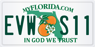 FL license plate EVWS11