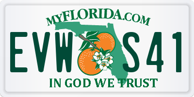 FL license plate EVWS41