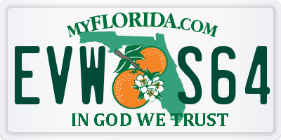 FL license plate EVWS64