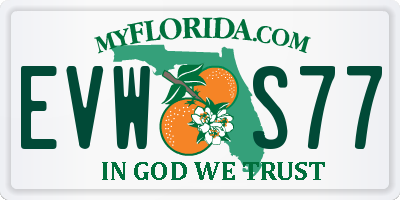FL license plate EVWS77