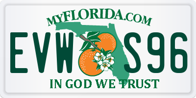 FL license plate EVWS96