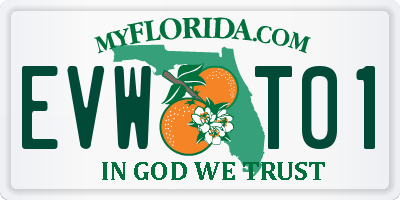 FL license plate EVWT01