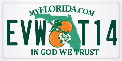 FL license plate EVWT14