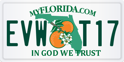 FL license plate EVWT17