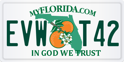 FL license plate EVWT42