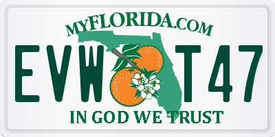 FL license plate EVWT47